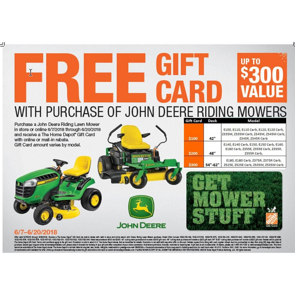 Home Depot Lawn Mower Rebate