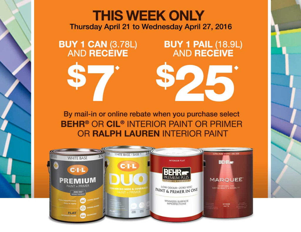 Home Depot Mail And Rebate Paint