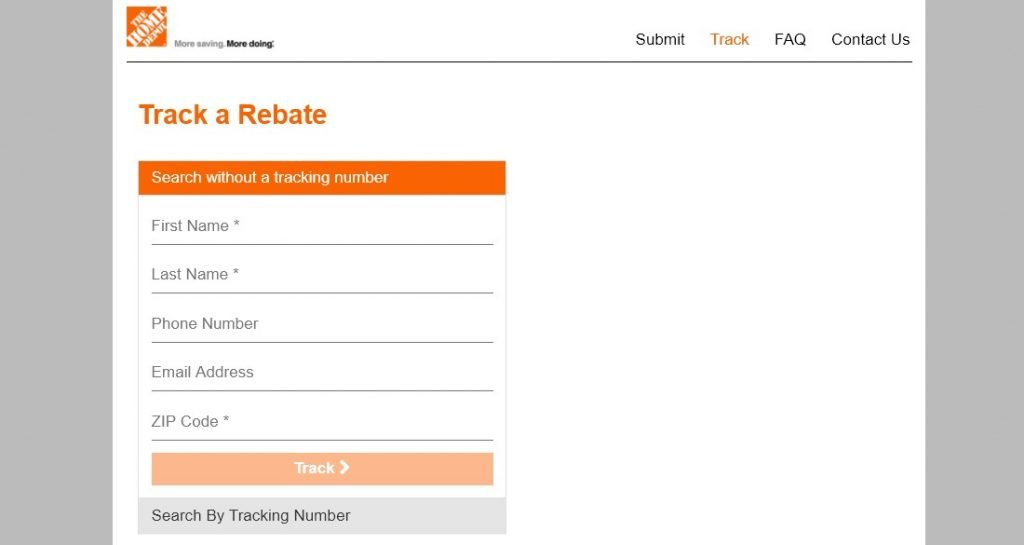 Home Depot Online Rebate Tracking